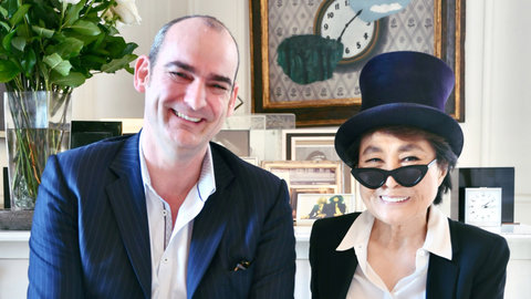 Simon Hilton and Yoko Ono