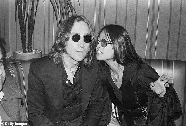 But by 1972, the 'dazzle had gone out of their lives'. The only way out Yoko could see was to get John a mistress and she set up the relationship with May Pang, 22, (pictured with John in the 1970s) a beautiful Chinese girl who had been working for the couple