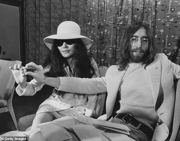 Throughout all of this, Yoko was writing letters to John (pictured in 1969), getting under his skin and suddenly was everywhere he was. She even showed up at a meeting that Paul and Jane Asher had with a yogi in the Indian Himalayas