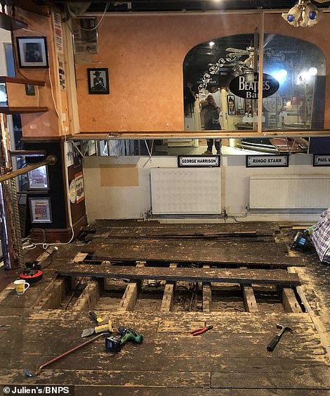 The original wooden stage is valued at £15,000