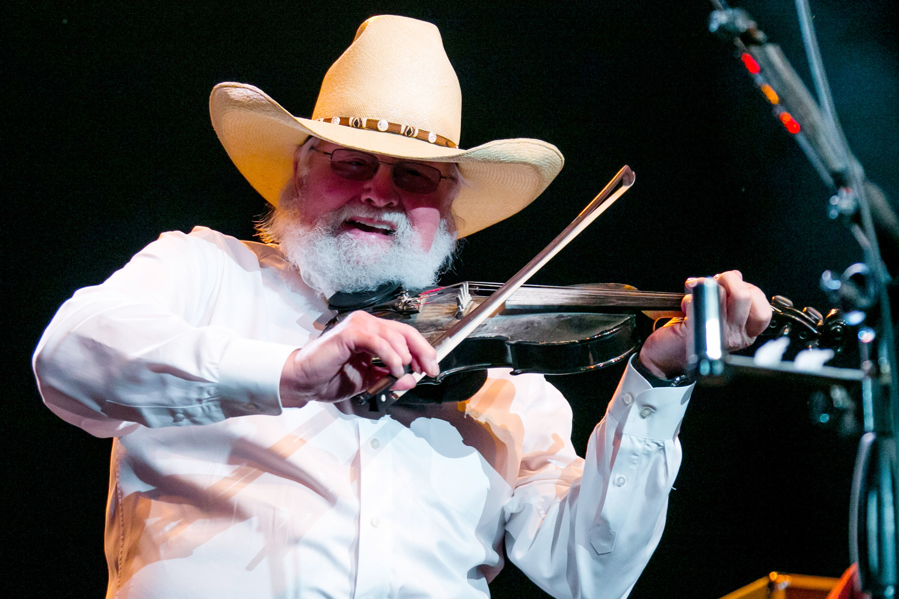 Charlie Daniels of the Charlie Daniels Band performs at Freedom Hill Amphitheater on June 18, 2015 in Sterling Heights, Michigan.