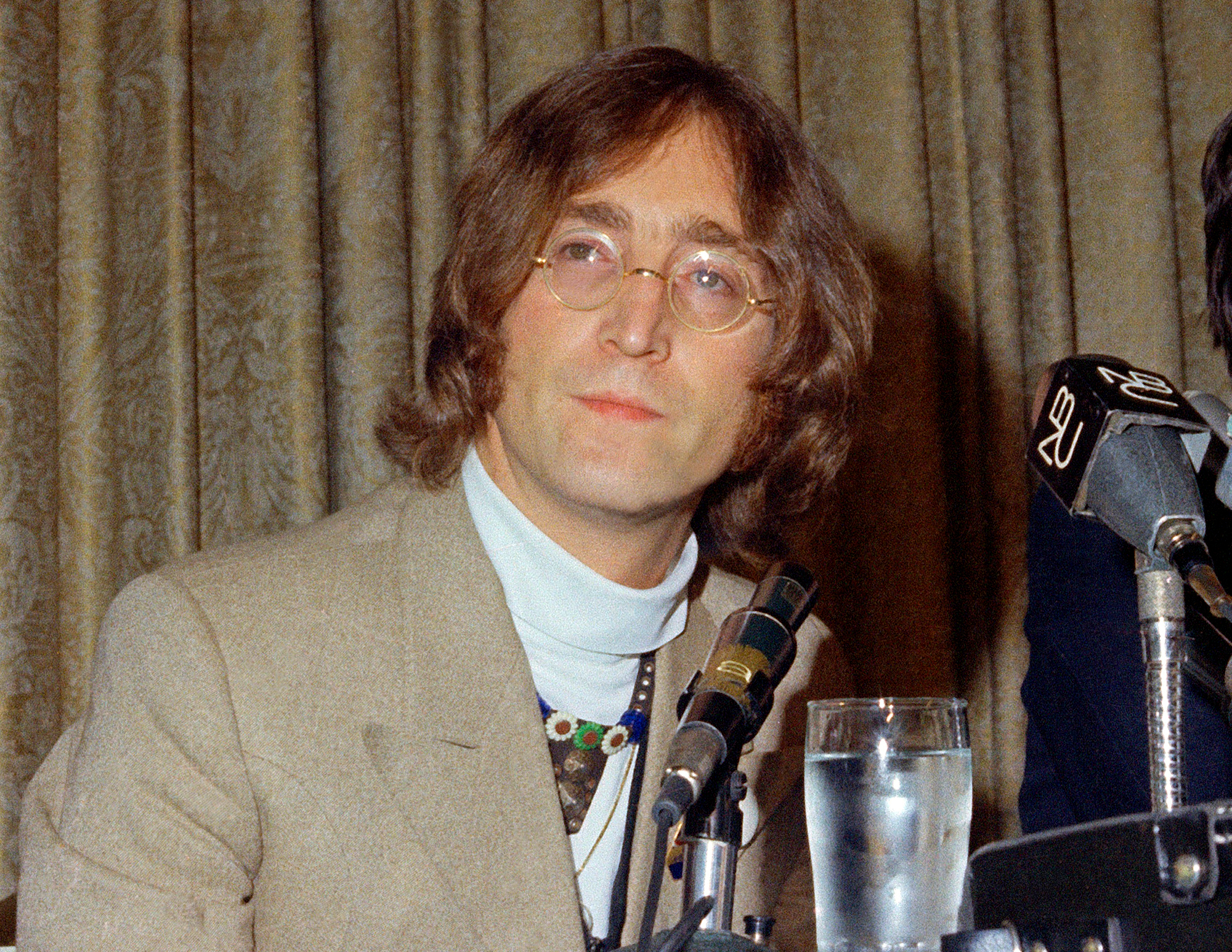 John Lennon pictured at a 1971 press conference